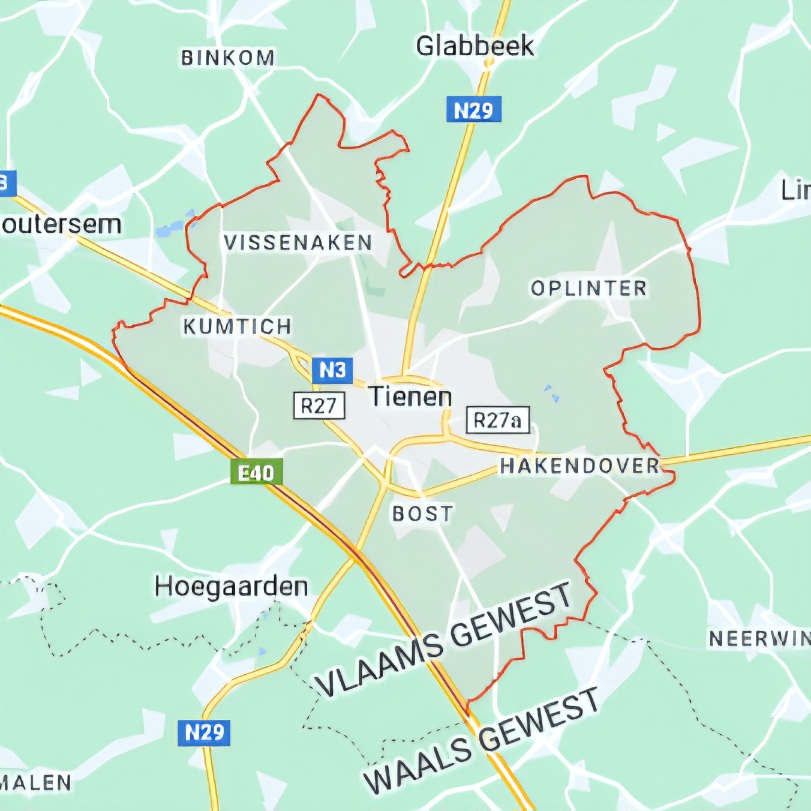 Tienen taxi map